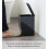 Schwarzer Design Slim Treteimer für das Badezimmer 0,000000 3