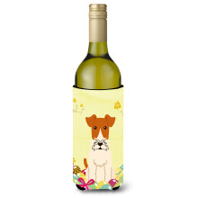 """"Caroline's Treasures BB6101LITERK P?ske?g Wire Fox Terrier Vinflaske Drik Isolator Hugger 750ml Multicolor""""