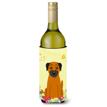 """"Caroline's Treasures BB6039LITERK P?ske?g Border Terrier Vinflaske Drikkevareisolator Hugger 750ml Multicolor""""