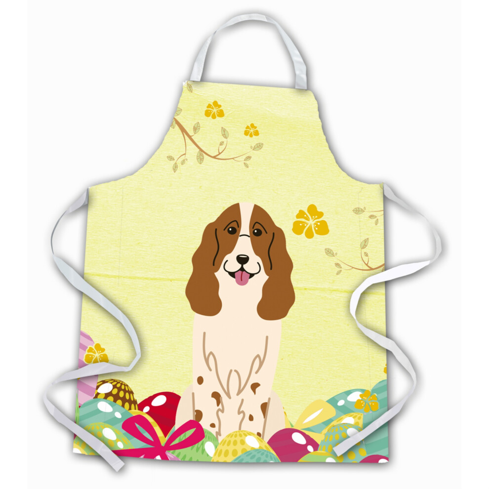 Delantal Grande Multicolor De Spaniel Ruso Con Huevos De Pascua De Caroline's Treasures-image