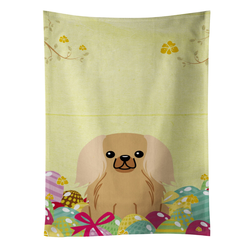 ""Caroline's Treasures Paaseieren Pekingese Reekalf Sabel Keukenhanddoek Veelkleurig 25"""""""" X 15""""""""""""-image
