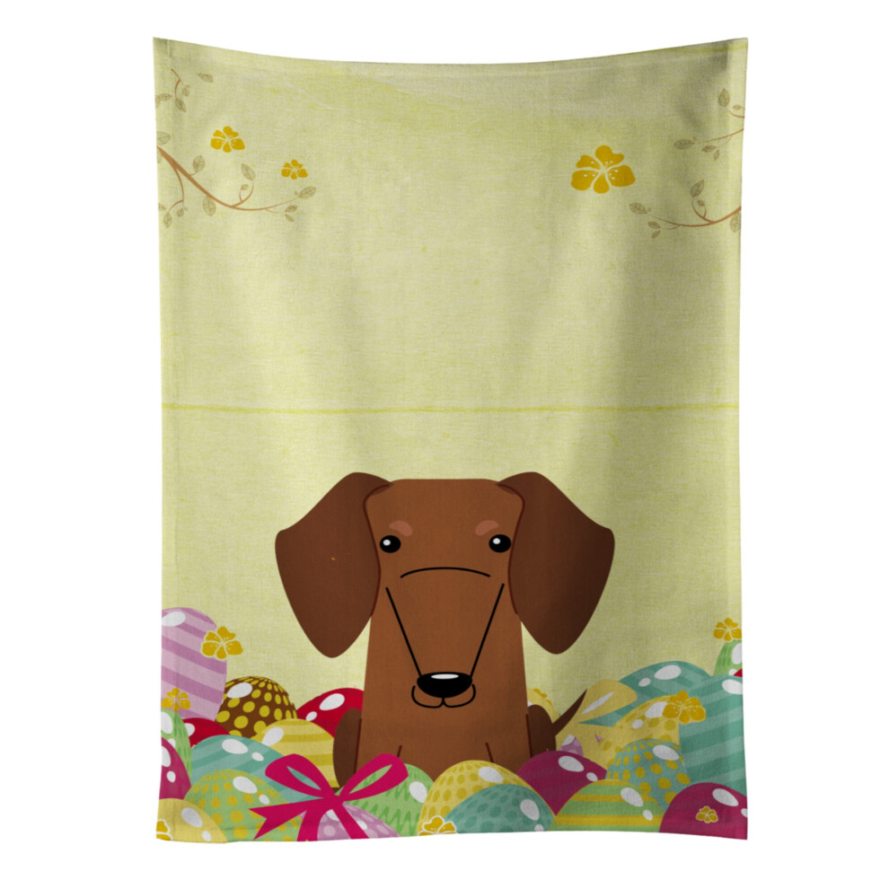 Serviette de cuisine multicolore          ufs de P   ques Teckel Rouge Marron       de Caroline's Treasures, 63,5 x 38,1 cm