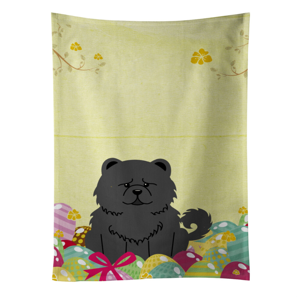 ""Caroline's Treasures Paaseieren Chow Chow Zwarte Keukenhanddoek Multicolor 25"""""""" X 15""""""""""""-image
