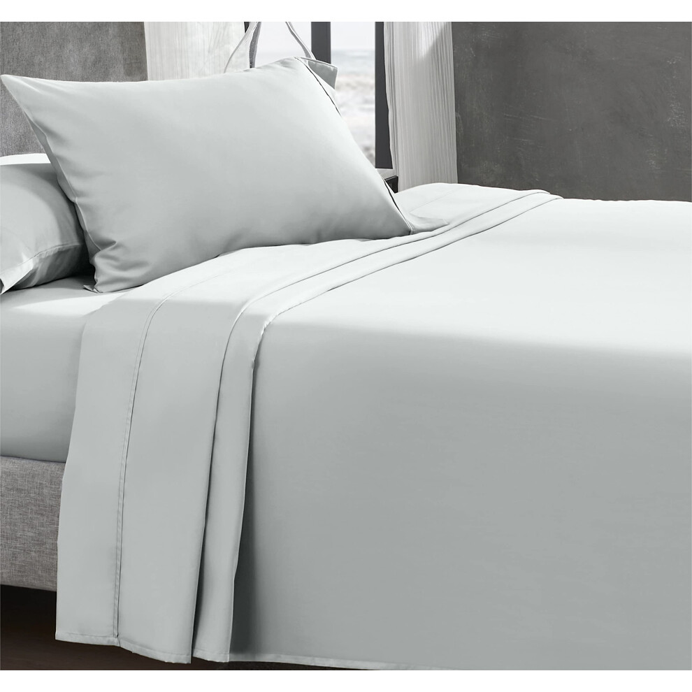 California Design Den Draps 100 % coton les plus doux, ensemble de 3 pi   ces pour lit double, en satin 400 fils, pour dortoirs et adultes, draps