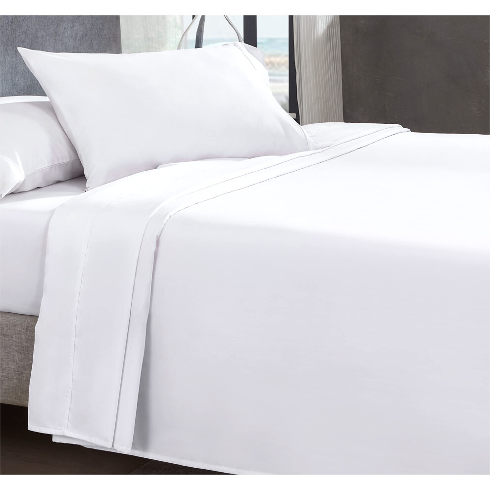 Parure de lit California Design Den Twin XL, 100 % coton naturel, satin de coton doux et luxueux, 400 fils au pouce carr   , 3 pi   ces, pour dortoir
