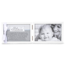 The Grandparent Gift Company  4 x 6 blch dvojitch sklopnch stolku nebo policovch rmu se sentimentem vnuka  pojme ultrazvuk a fotografie