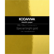 KODAMAA Premium Shimmer Art Craft Zloty/srebrny papier metaliczny Uniwersalny karton Idealny do rekodziela festiwalowego Opakowanie na prezenty (25 a