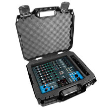 CASEMATIX DJ Mixer Case Kompatibel med Yamaha AG08 Streaming Loopback Mixer MG10XU MG10 eller MG06 Stereo Interface og kabler - Hard Shell DJ Tas