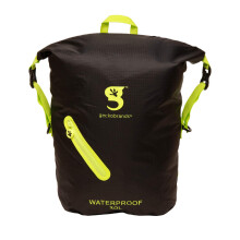 Geckobrands Lger Backpack impermable 30L Black / non Green - Sac dos tanche pour la randonne et les activits d'eau lgres