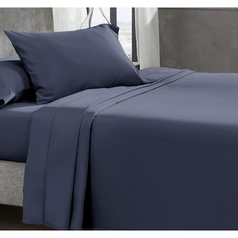 California Design Den Parure de lit 3 pi   ces 100 % coton pour lit double XL, 400 fils au pouce carr   , en satin, pour dortoirs d'enfants et adulte