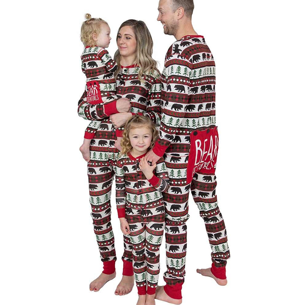 Pyjama Lazy One Flapjacks pour chien, b   b   , enfants, adolescents et adultes, pyjama une pi   ce, pyjama familial assorti, pyjama ours Fair Isle 8