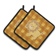 "Caroline's Treasures BB7032PTHD Leão Par de Porta Panelas, 7.5 x 7.5", Multicolorido"