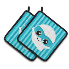 """"Caroline's Treasures BB6963PTHD Halloween Ghost Superheld Paar pannenlapjes 7,5 x 7,5"""""""" Veelkleurig""""