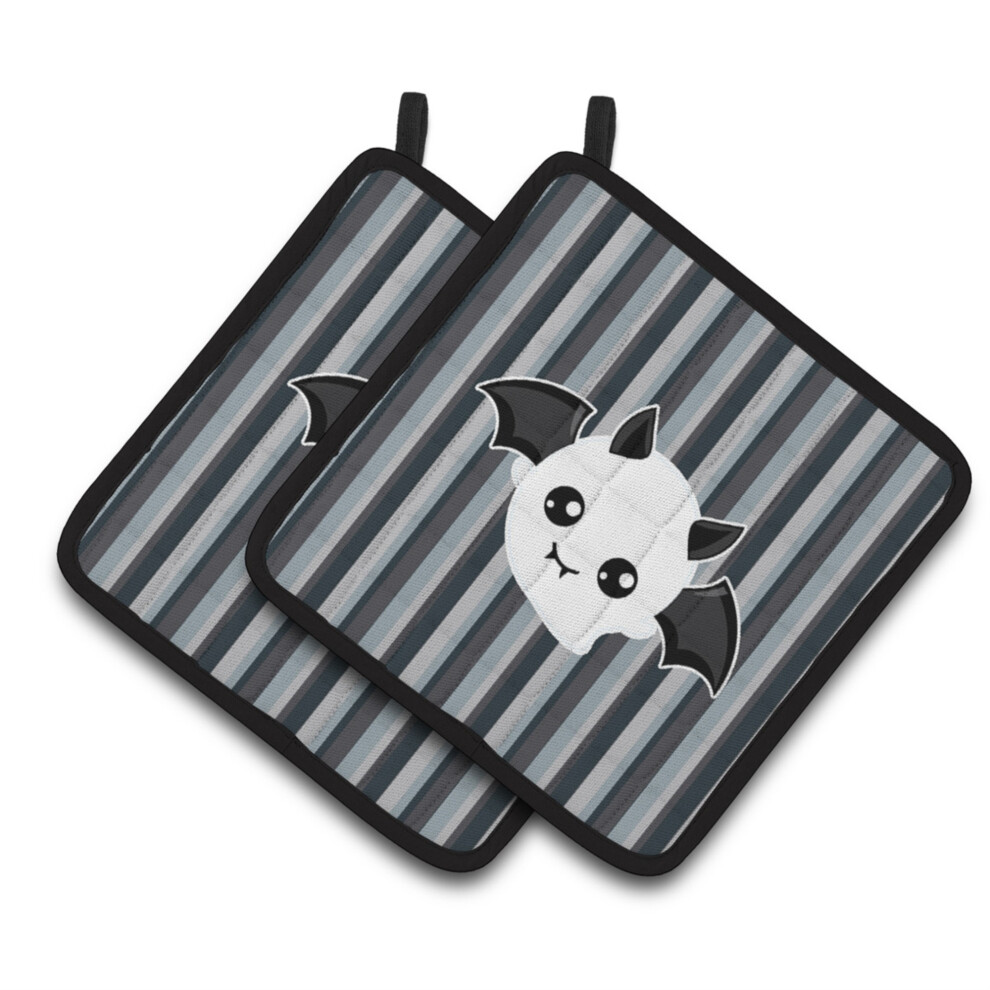 Caroline's Treasures BB6964PTHD Halloween-Topflappen Mit Geister-Fledermausmotiv, 1 Paar, 7,5 X 7,5 Zoll, Mehrfarbig-image