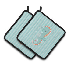"Caroline's Treasures BB7124PTHD Par de Pegadores de Panela, 7.5 x 7.5", Multicolor"