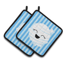 """"Caroline's Treasures BB6960PTHD Halloween Ghost Mummy Paar pannenlapjes 7,5 x 7,5"""""""" Veelkleurig""""
