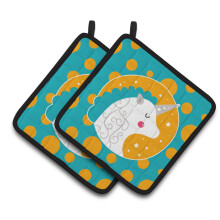 "Caroline's Treasures Pano Laranja Poá, 7,5 x 7,5, Multicolorido"