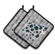 Caroline's Treasures BB6764PTHD Cow Pair of Pot Holders 7.5 x 7.5 Multicolor