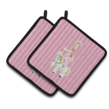 "Caroline's Treasures BB6860PTHD Conjunto de Pegadores de Panelas, 7.5 x 7.5", Multicolor"