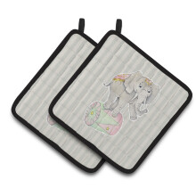 "Caroline's Treasures BB6859PTHD Conjunto de Pegas para Panelas, 7.5 x 7.5", Multicolor"