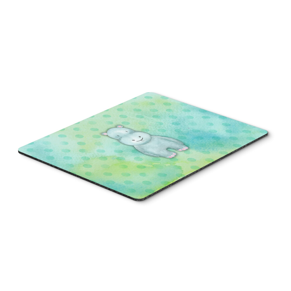 Caroline's Treasures Polka Dot Hippopotamus Watercolor Mouse Pad Hot Pad Or Trivet 7.75X9.25 Multicolor Bb7389mp 638508838599