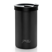 PRESSE by Bobble French Coffee Press And Insulated Stainless Steel Travel Tumbler for On-The-Go Brewing - 13 oz Black