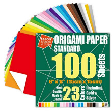 [Taron origami-studio] Vakio 6 tuuman yksipuolinen 23 vri 100 arkkia Nelinmuotoinen Easy Fold Premium japanilainen paperi aloittelijoille (sislt
