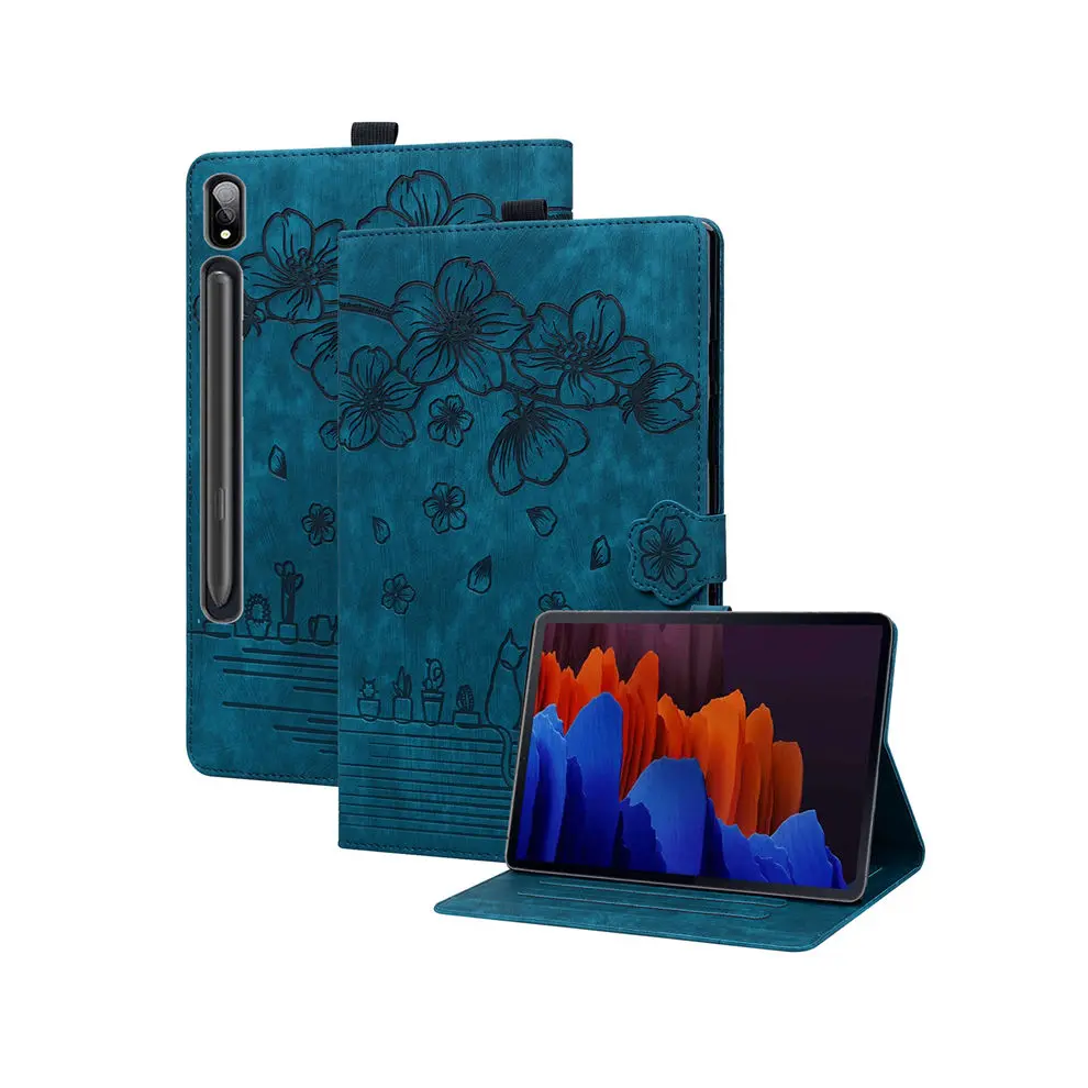 (, S8 Sm-X700 Sm-X706) Embossed Funda For Samsung Galaxy Tab S9 Fe S8 S7 Blue 976662531728