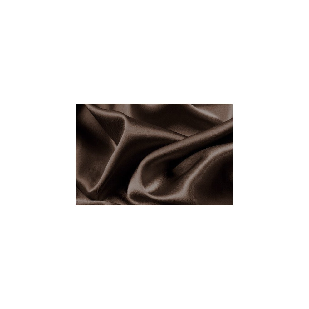 Ensemble de draps     poches profondes en satin doux et soyeux de couleur unie, 4 pi   ces, marron caf   , pour lit double