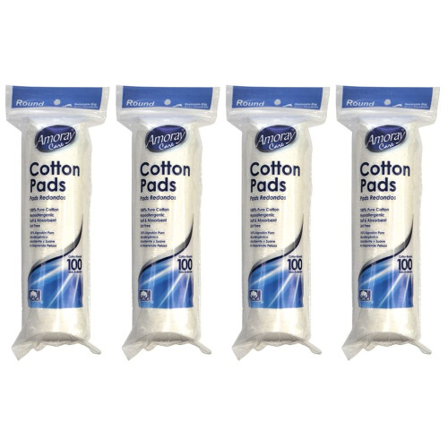 Amoray Καθαριστικά Pure Cotton Rounds για Μωρά και Μακιγιάζ, 400 Τεμάχια