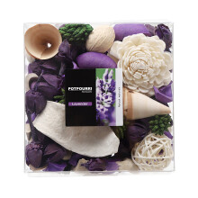Qingbei Rina Purple Potpourri Lavender Scent Potpourri Torkad Flower Bowl Vase Filler Home Fragrance Parfym Sachet Wedding Party Decor 9.8 oz (Pu