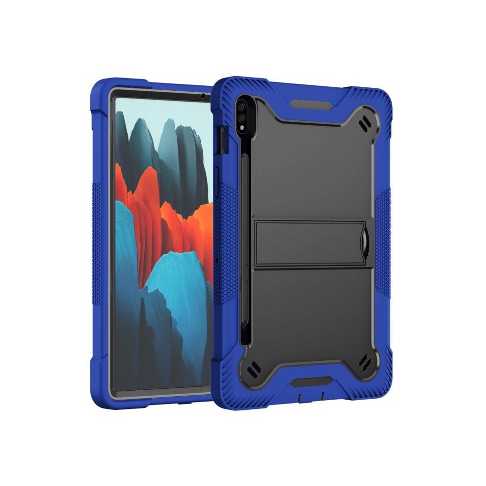 (Blue Black, Tab S7 Plus 12.4) Armor Case For Samsung Galaxy Tab A 10.1 A8 10.5 G Blue,Black 976662532015