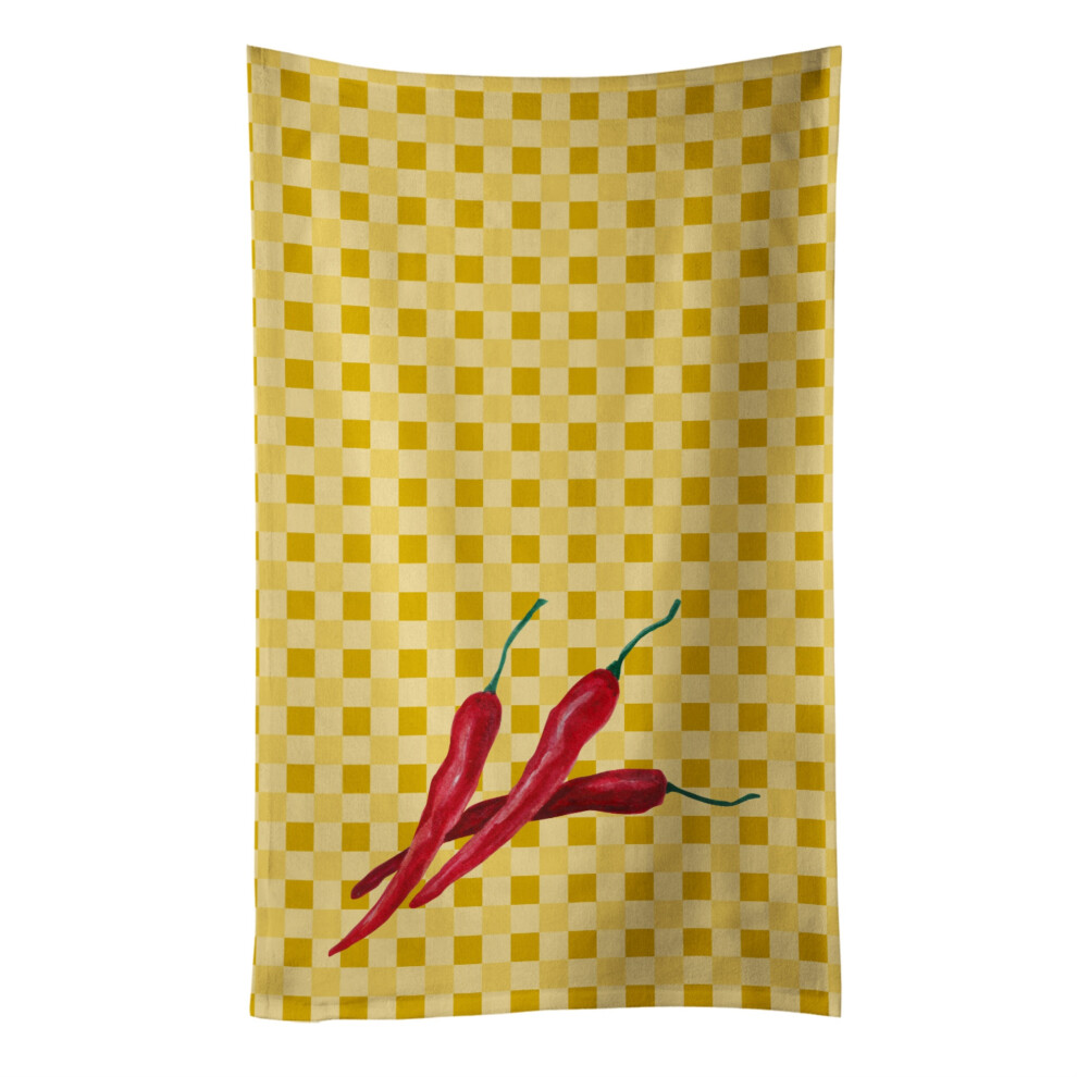 Torchon Vaisselle D Cor Caroline's Treasures Avec Piments Sur Panier Tress , Multicolore, 25 H X 15 L.-image