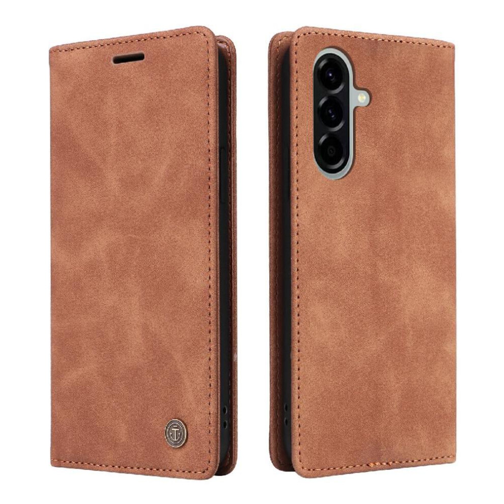 Gangxun (Orange) Flip Case For Samsung Galaxy A56 Shockproof Flip Cover Leather Case Wallet Simple Business Orange