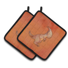 "Caroline's Treasures Pot Holder Parasaurolophus em Aquarela, 7.5"" x 7.5"", Multicolor"
