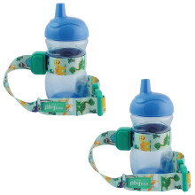 PBnJ Baby SippyPal Dr   iak na poh   r Sippy s popruhom na vod   tko (2 kusy s dinosaurom)