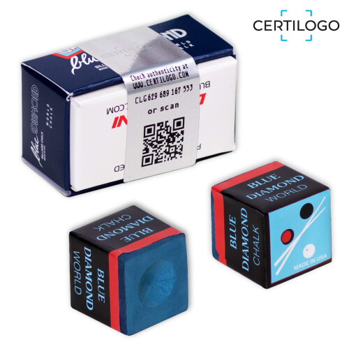 Blue Diamond Billardkreide mit Certilogo-Schutz, 2 St  ck 1