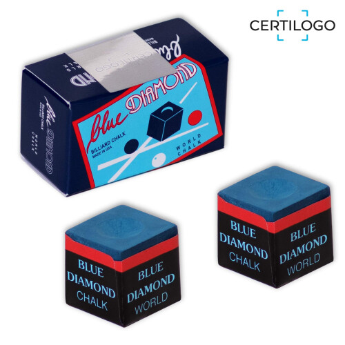 Blue Diamond Billardkreide mit Certilogo-Schutz, 2 St  ck 2