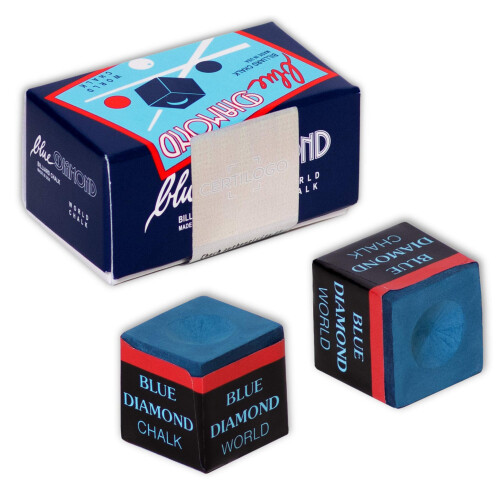 Blue Diamond Billardkreide mit Certilogo-Schutz, 2 St  ck