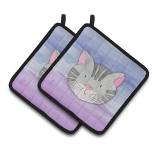 "Caroline's Treasures Suporte Térmico com Rosto de Gato em Aquarela, 7,5""H x 7,5""W, Multicor"