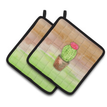 "Caroline's Treasures Suporte para Pote Cacto Verde e Marrom, 7,5""H x 7,5""W, Multicolorido"
