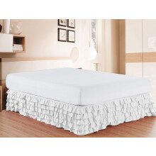 Elegant Comfort Luxurious Premium Quality 1500 Count Count Wrinkle and Fade resistant a une jupe de lit multi-bouche a bouteille en microfibre eg