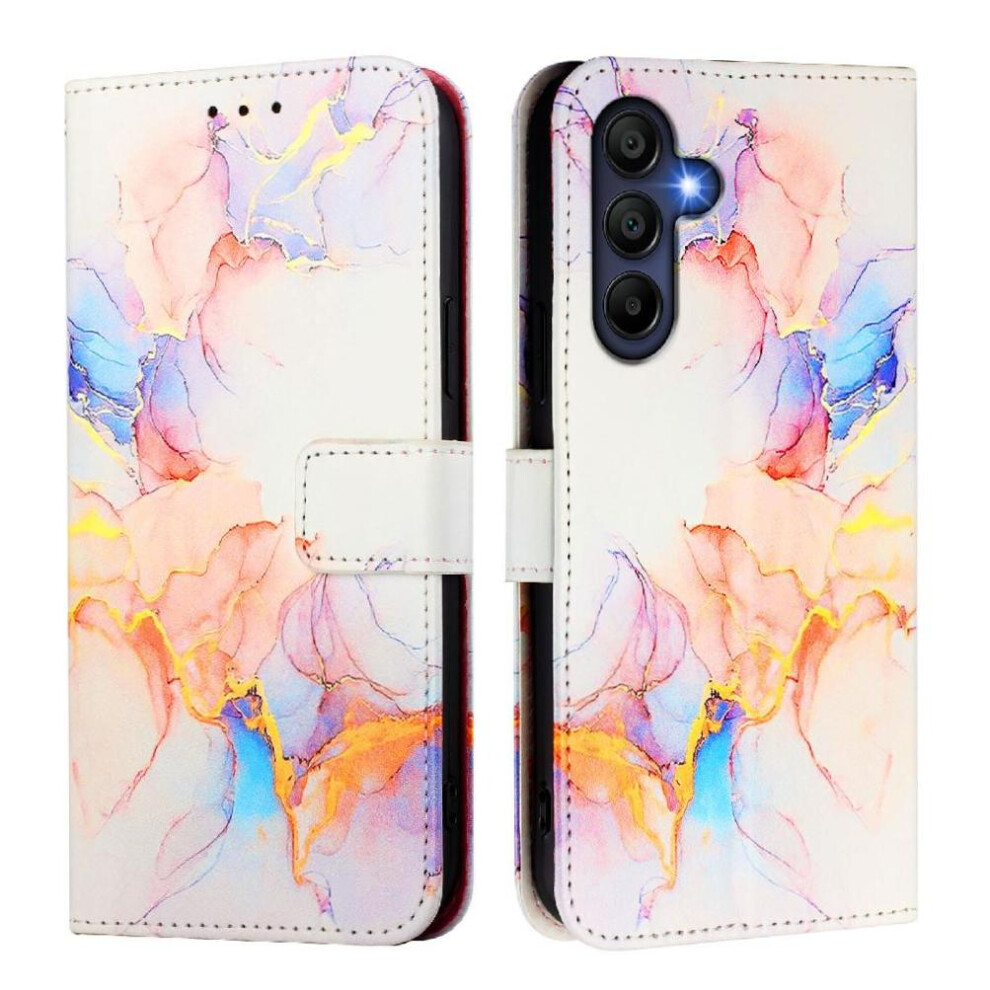 Photos - Case for Samsung Galaxy A26 5g Wallet Pu Leather Kickstand Marble Pattern(White)