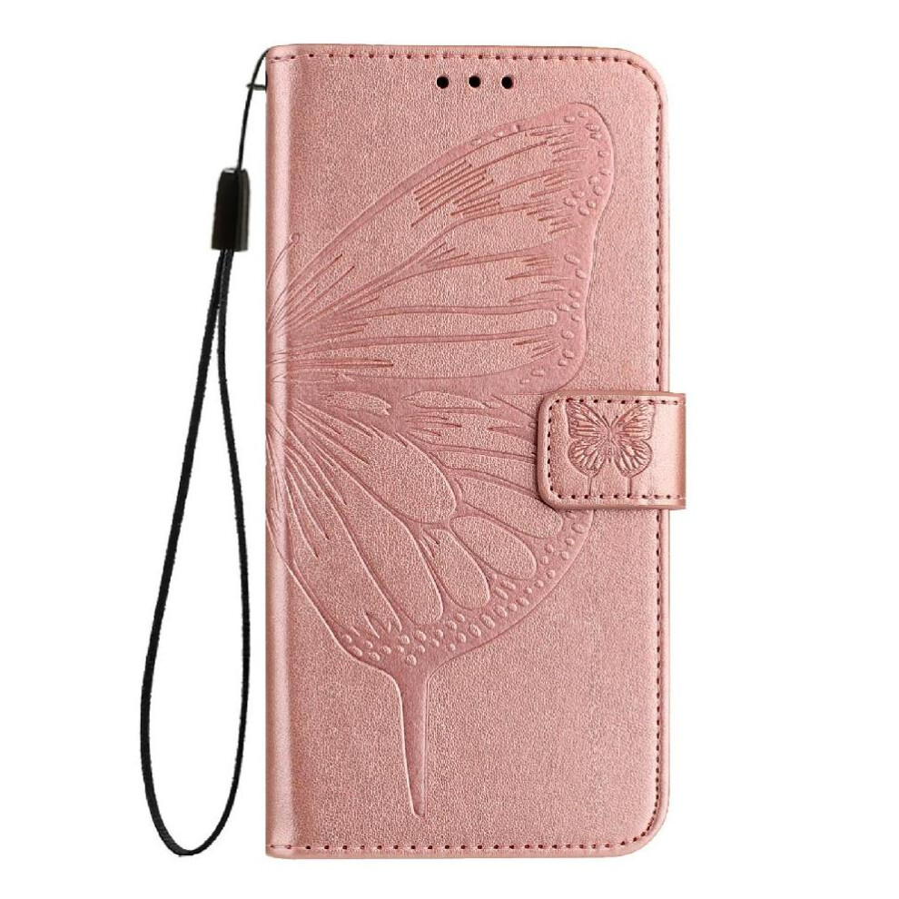 (Rose ) Case For Samsung Galaxy A26 5G Magnetic Premium Leather Embossing Butterfly Flip Cover Gold 764490321563
