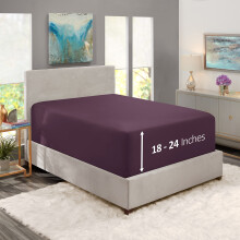 Nestl Extra Diep Pocket King Hoeslaken Paars Hoeslaken Kingsize 1800 Microfiber King Hoeslaken Alleen Ultrazacht Kingsize Hoeslaken Geschikt voor mat