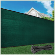 ColourTree Zaun-Sichtschutz in individueller Gre, grn, 6' x 18' - handelsbliche Qualitt 170 g/m - strapazierfhig - 3 Jahre Garantie - Kabelbin