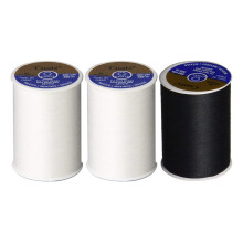 3er-Pack  2 Weie und 1 Schwarz  Coats & Clark Dual Duty Allzweckgarn  2 weie und 1 schwarze Spule, jeweils 400-Yard-Spule.