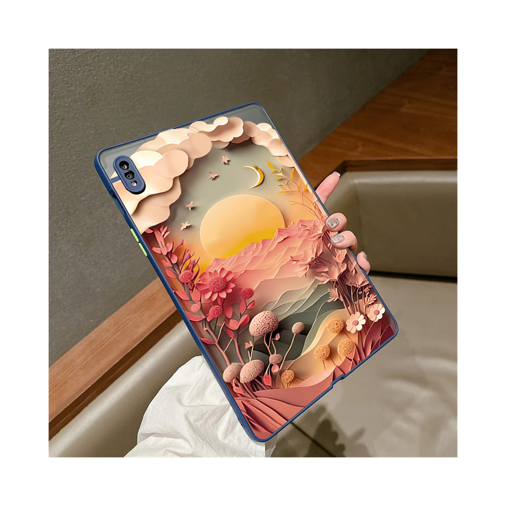 (P6 Tab S8plus 12.4 X800) Scenery Sunset Tablet Case For Samsung Galaxy Tab Blue 976662539465