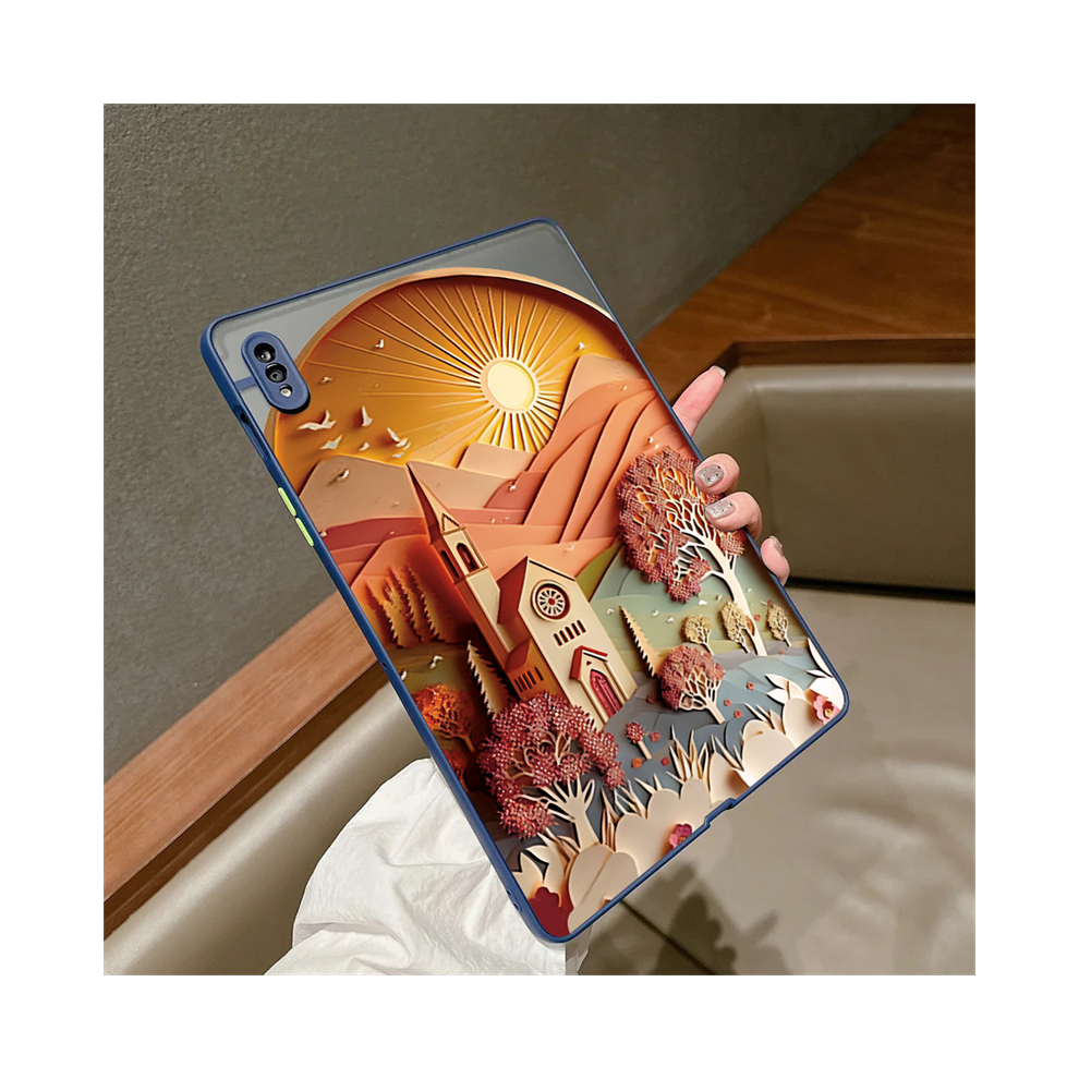 (P5 Tab S8plus 12.4 X800) Scenery Sunset Tablet Case For Samsung Galaxy Tab Blue 976662539700