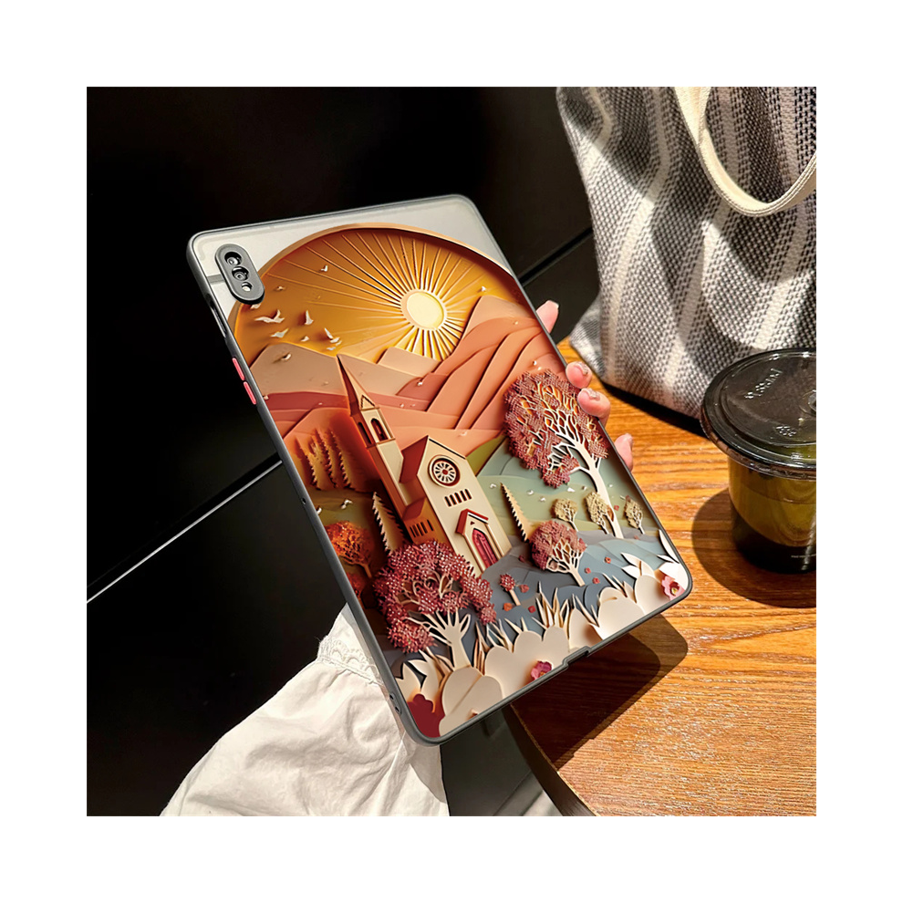 (P5 Tab S8plus 12.4 X800) Scenery Sunset Tablet Case For Samsung Galaxy Tab Black 976662540041
